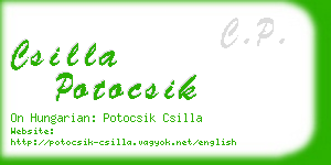 csilla potocsik business card